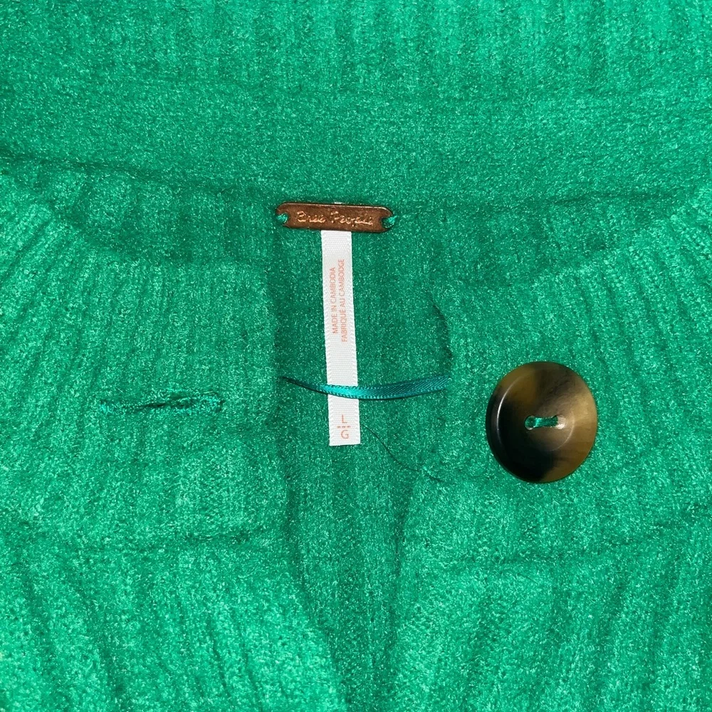 Free People Cocoa Henley Rolling Hills Sweater sz L - Picture 4 of 9